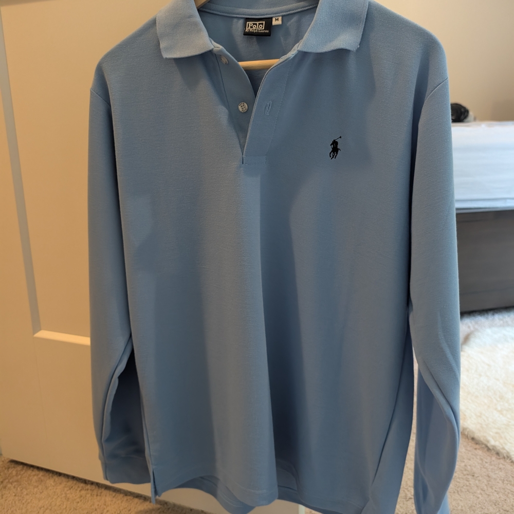 Polo by Ralph Lauren Men's Blue Long Sleeve Shirt